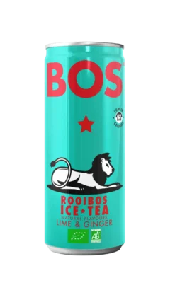 Bos Ice Tea Lime & Ginger 250ml Can