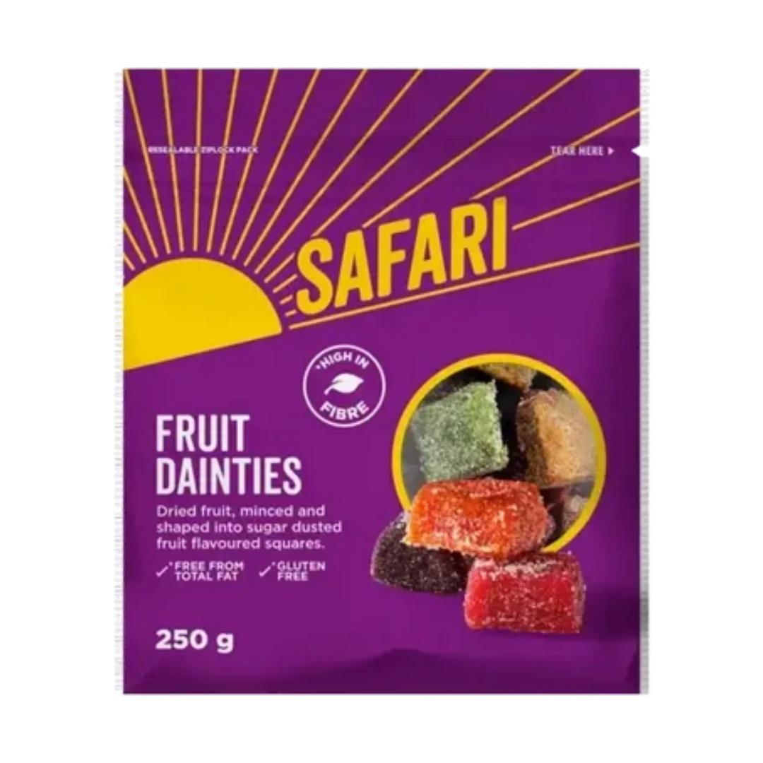 Safari Fruit Dainty Cubes (Bag) 250g 3 Safari Fruit Dainty Cubes (Bag) 250g