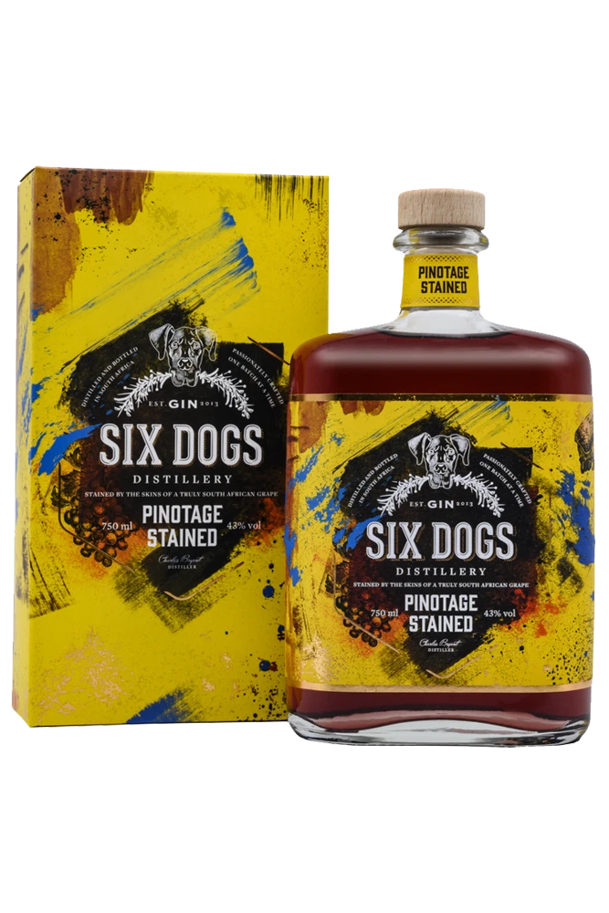 Six Dogs Gin Pinotage Stained 700ml