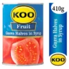 KOO Guava Halves 410g 2 KOO Guava Halves 410g -The Savanna silo product image v2 24Aug2021 180142 6001024072886 front 1546208 3173 400Wx400H